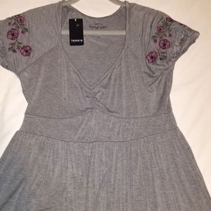 Torrid gray babydoll top